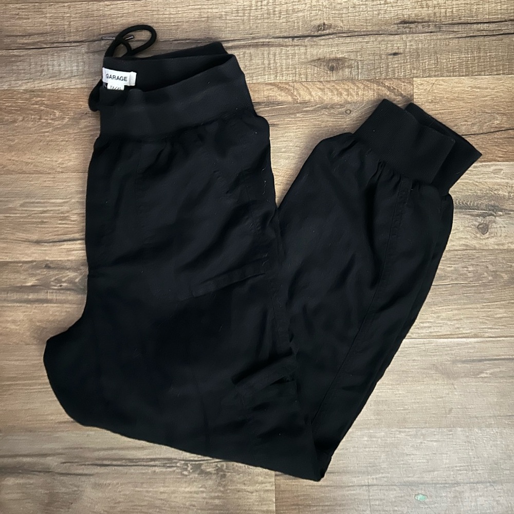 Garage Black Cargo Jogger Pants